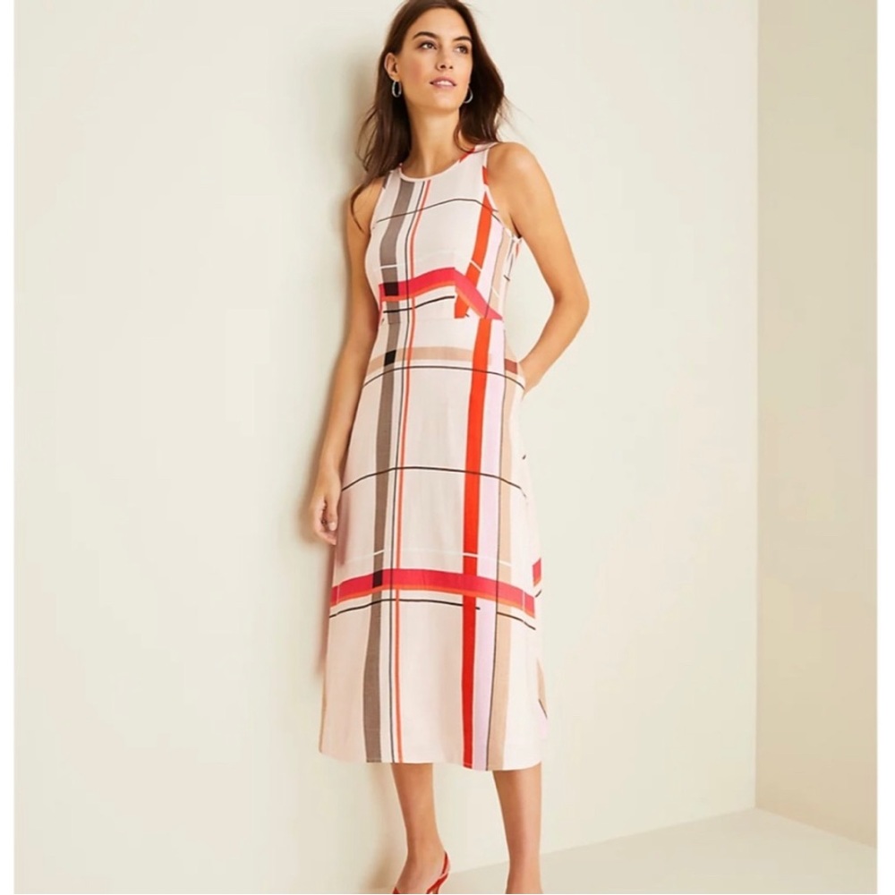 Ann Taylor Pink Plaid dress
